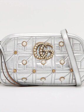 Gucci Metallic Pearls Camera Bag A67
